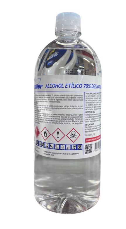 ALCOHOL DESNATURALIZADO WINKLER 70% 1 LITRO