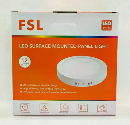 PANEL LED CIRCULAR SOBREPUESTO 12W LC 3000K FSL