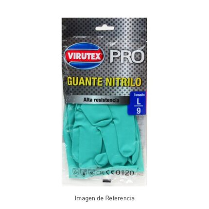 Guante Nitrilo Verde Talla L Virutex