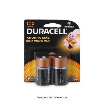 Pilas Medianas Size C 2 unidades Duracell