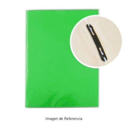 CARPETA PLASTIFICADA VERDE OSCURO CON GUSANO