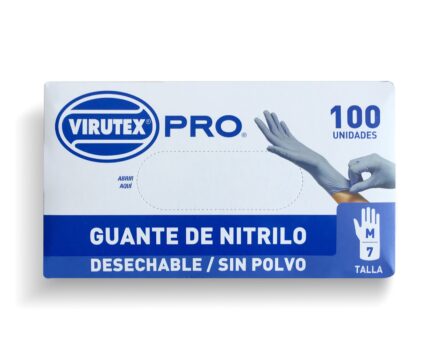 GUANTE NITRILO AZUL S/P TALLA S 100 UND VIRUTEX
