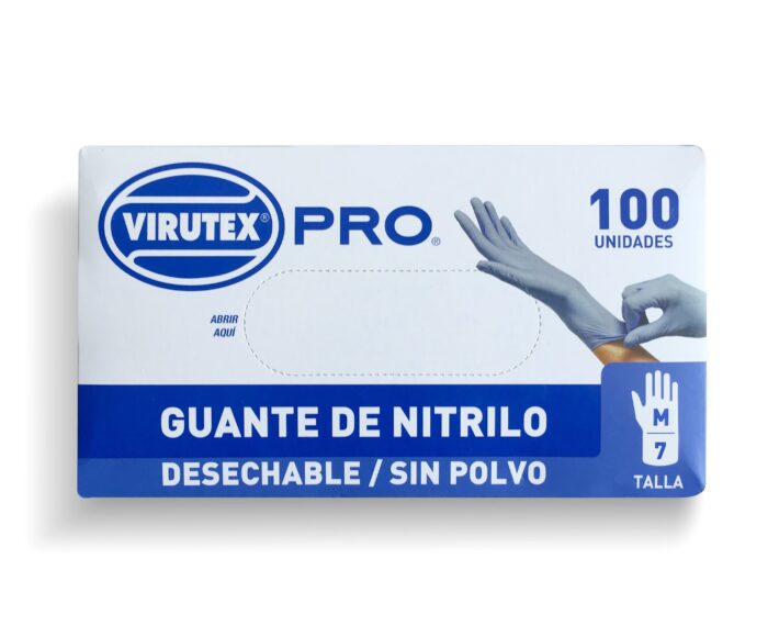 GUANTE NITRILO AZUL S/P TALLA S 100 UND VIRUTEX