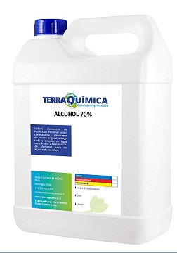 ALCOHOL DESNATURALIZADO 70 % 5 LITROS TERRA QUIMICA